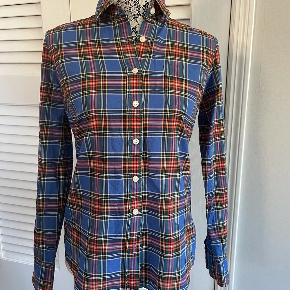 J. Crew ladies plaid shirt size XS